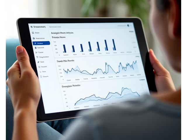 Panel de control digital con gráficos y estadísticas de fitness que muestran el progreso a lo largo del tiempo.